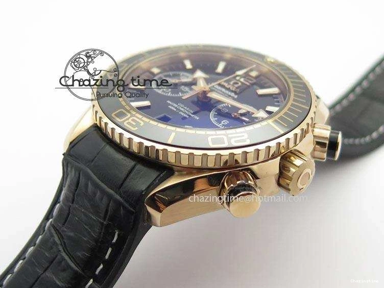 0326 Breathable Seamaster Professional Chrono RG Black Ceramic Black Dial On Black Gummy Strap A 8214